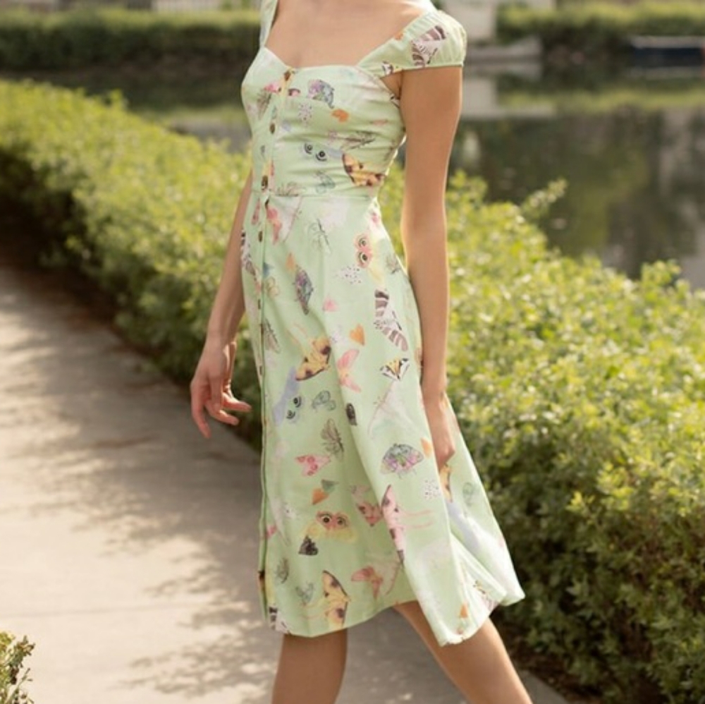 Modcloth X Hutch Let's Recap Butterfly Dress